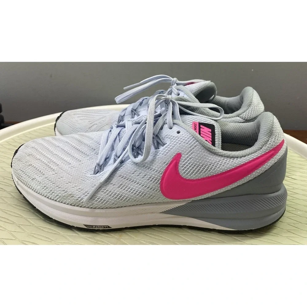 Nike Womens Air Zoom Structure 22 AA1640-402 Gray‎ Running Shoes Sneakers 8.5